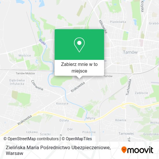 Mapa Zielińska Maria Pośrednictwo Ubezpieczeniowe