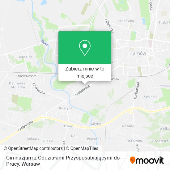 Mapa Gimnazjum z Oddziałami Przysposabiającymi do Pracy