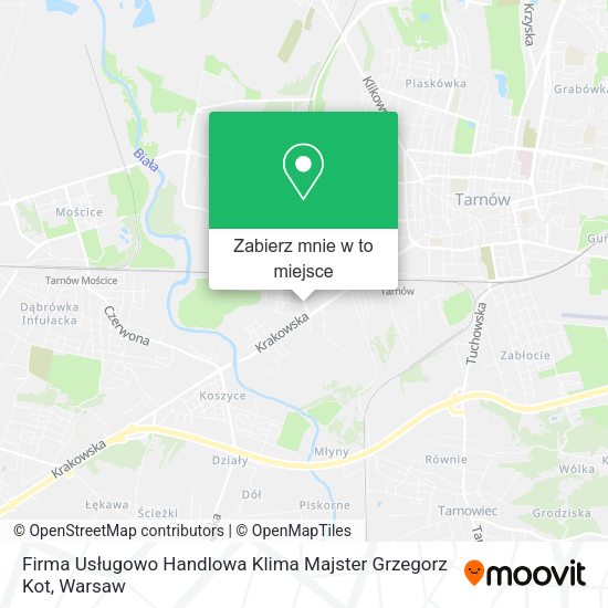 Mapa Firma Usługowo Handlowa Klima Majster Grzegorz Kot