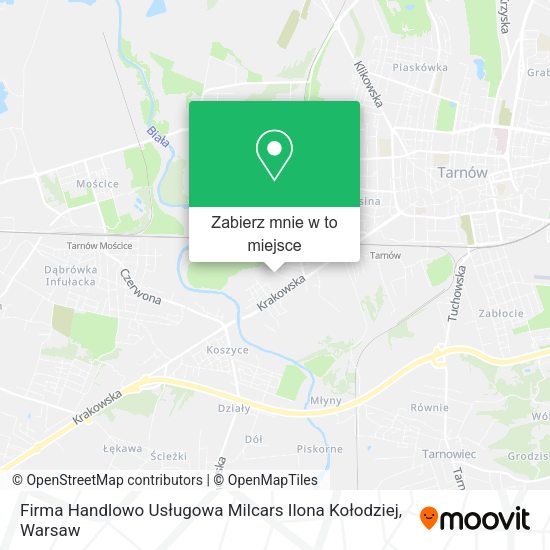 Mapa Firma Handlowo Usługowa Milcars Ilona Kołodziej