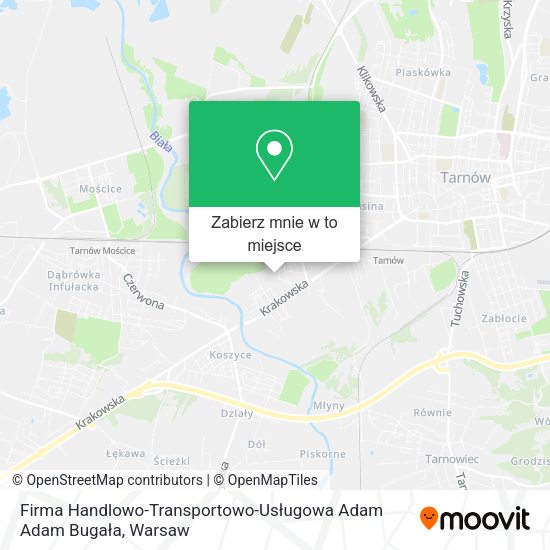 Mapa Firma Handlowo-Transportowo-Usługowa Adam Adam Bugała