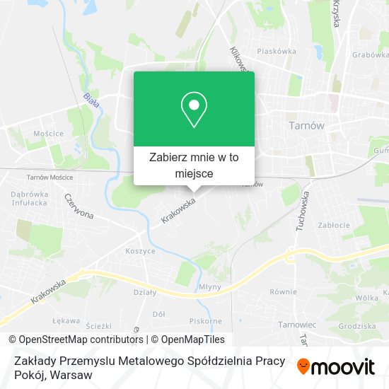 Mapa Zakłady Przemyslu Metalowego Spółdzielnia Pracy Pokój