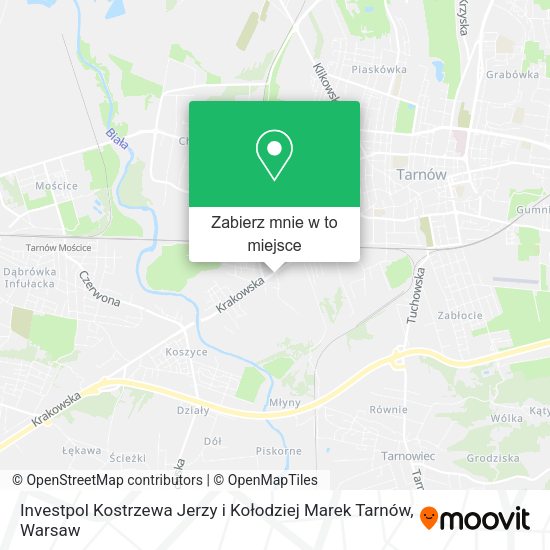 Mapa Investpol Kostrzewa Jerzy i Kołodziej Marek Tarnów