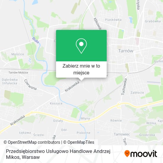 Mapa Przedsiębiorstwo Usługowo Handlowe Andrzej Mikos