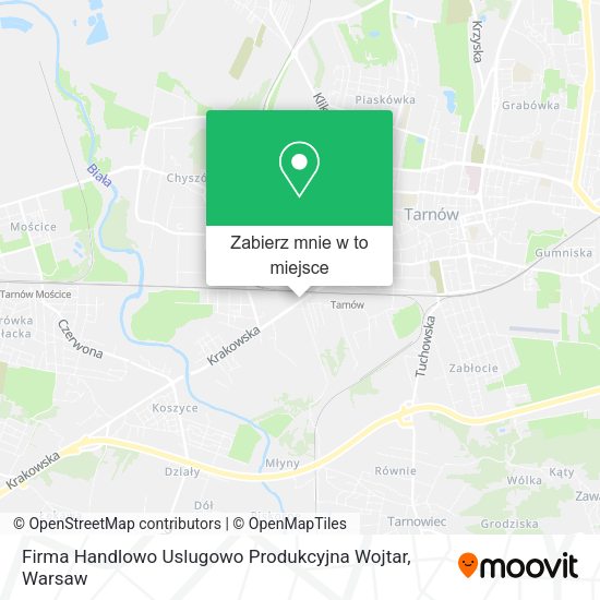 Mapa Firma Handlowo Uslugowo Produkcyjna Wojtar