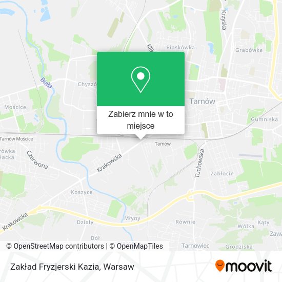 Mapa Zakład Fryzjerski Kazia