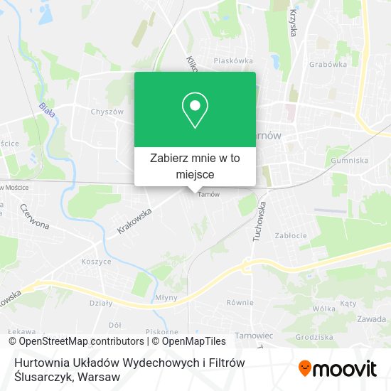 Mapa Hurtownia Układów Wydechowych i Filtrów Ślusarczyk