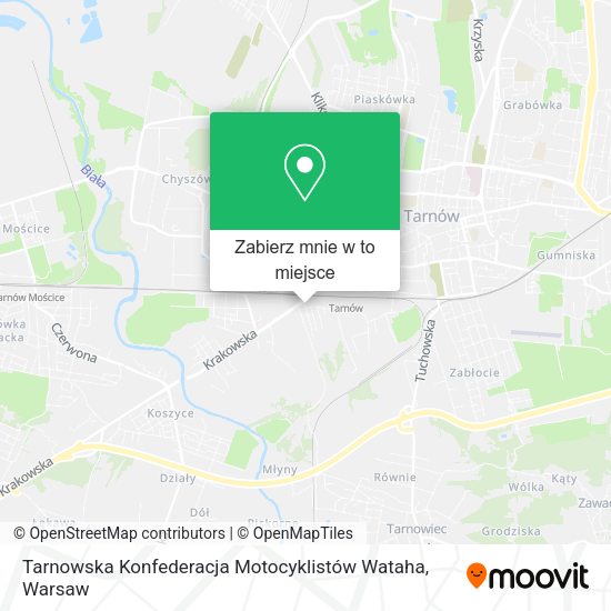 Mapa Tarnowska Konfederacja Motocyklistów Wataha