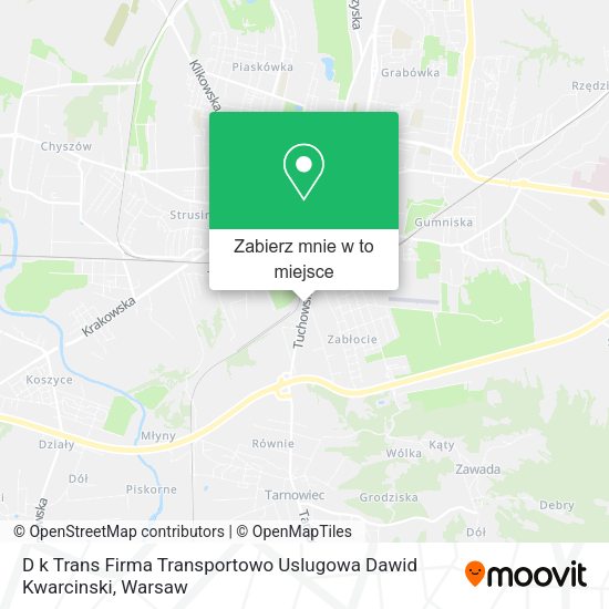 Mapa D k Trans Firma Transportowo Uslugowa Dawid Kwarcinski