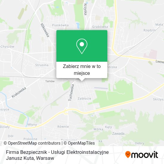 Mapa Firma Bezpiecznik - Usługi Elektroinstalacyjne Janusz Kuta