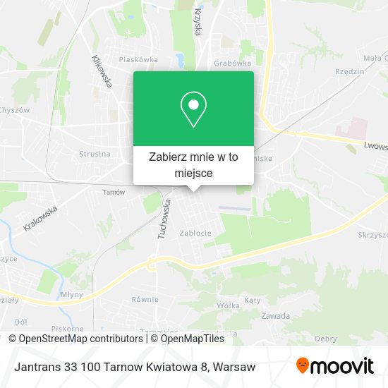 Mapa Jantrans 33 100 Tarnow Kwiatowa 8