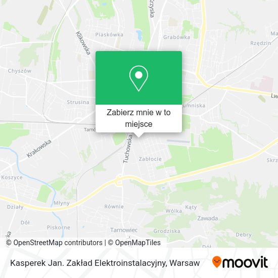 Mapa Kasperek Jan. Zakład Elektroinstalacyjny