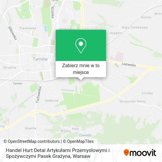 Mapa Handel Hurt Detal Artykułami Przemysłowymi i Spożywczymi Pasek Grażyna