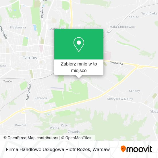 Mapa Firma Handlowo Usługowa Piotr Rożek