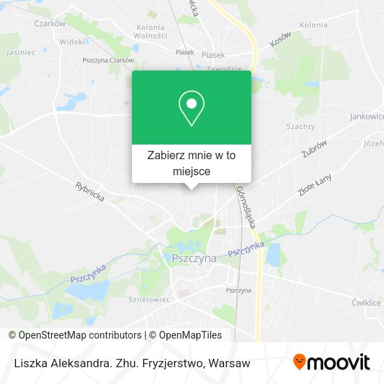 Mapa Liszka Aleksandra. Zhu. Fryzjerstwo