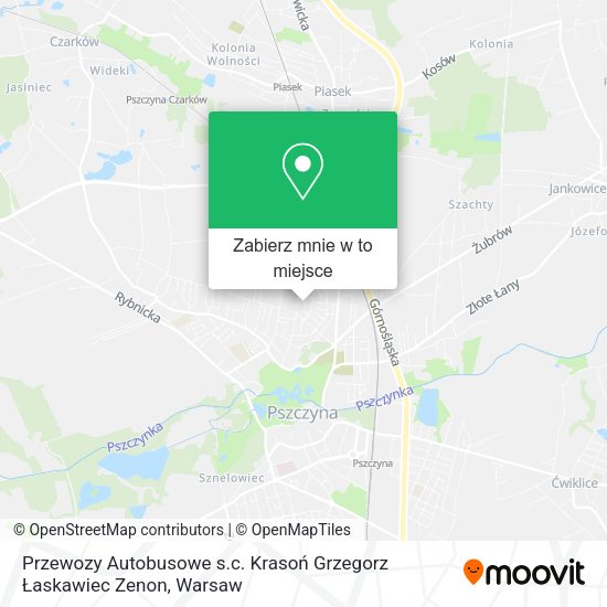 Mapa Przewozy Autobusowe s.c. Krasoń Grzegorz Łaskawiec Zenon