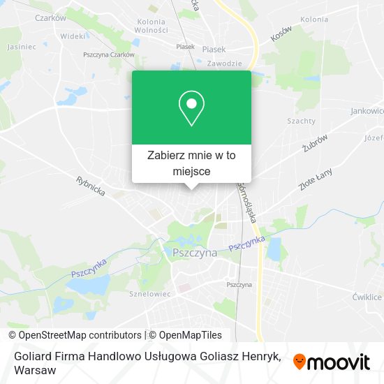 Mapa Goliard Firma Handlowo Usługowa Goliasz Henryk