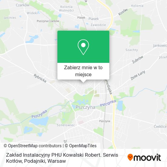 Mapa Zakład Instalacyjny PHU Kowalski Robert. Serwis Kotłów, Podajniki