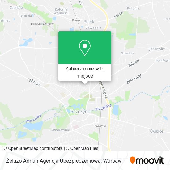 Mapa Żelazo Adrian Agencja Ubezpieczeniowa