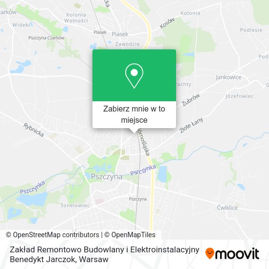 Mapa Zakład Remontowo Budowlany i Elektroinstalacyjny Benedykt Jarczok