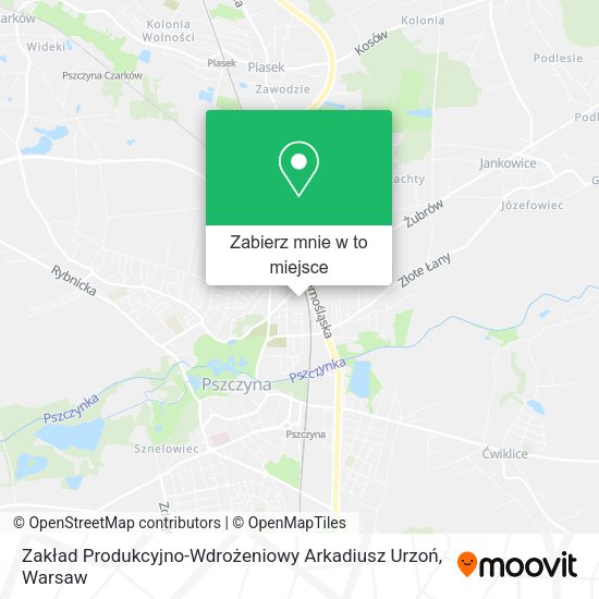 Mapa Zakład Produkcyjno-Wdrożeniowy Arkadiusz Urzoń