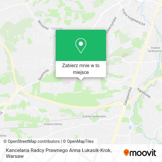 Mapa Kancelaria Radcy Prawnego Anna Łukasik-Krok