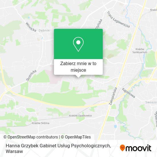 Mapa Hanna Grzybek Gabinet Usług Psychologicznych