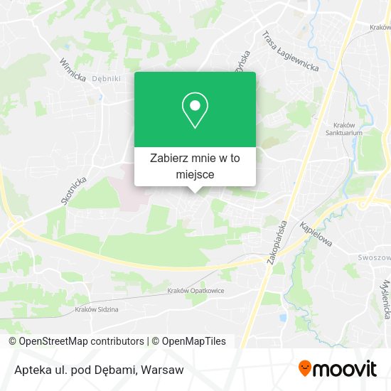 Mapa Apteka ul. pod Dębami