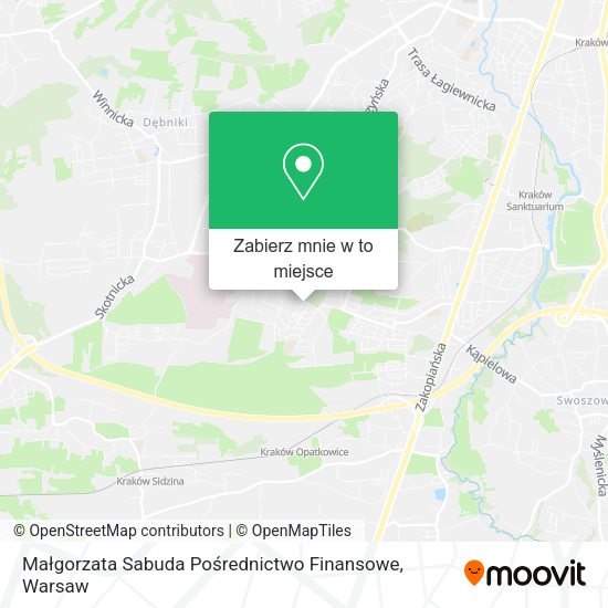 Mapa Małgorzata Sabuda Pośrednictwo Finansowe