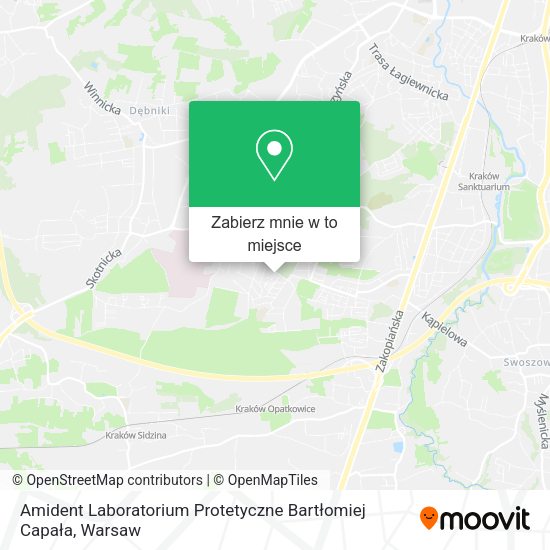 Mapa Amident Laboratorium Protetyczne Bartłomiej Capała