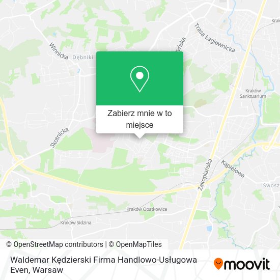 Mapa Waldemar Kędzierski Firma Handlowo-Usługowa Even