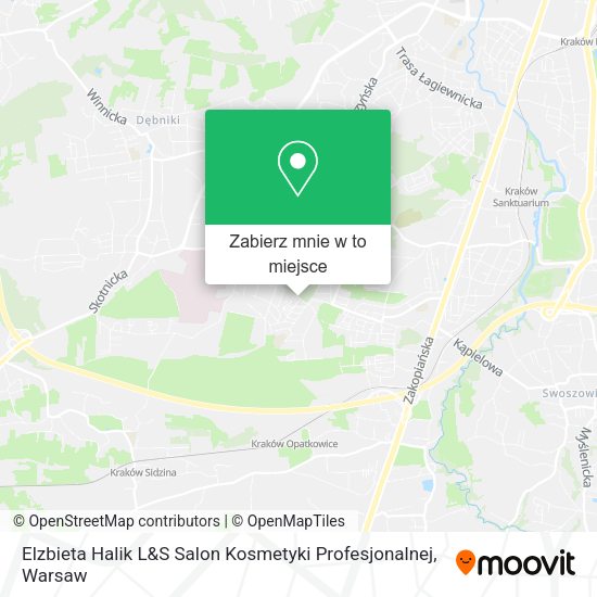 Mapa Elzbieta Halik L&S Salon Kosmetyki Profesjonalnej