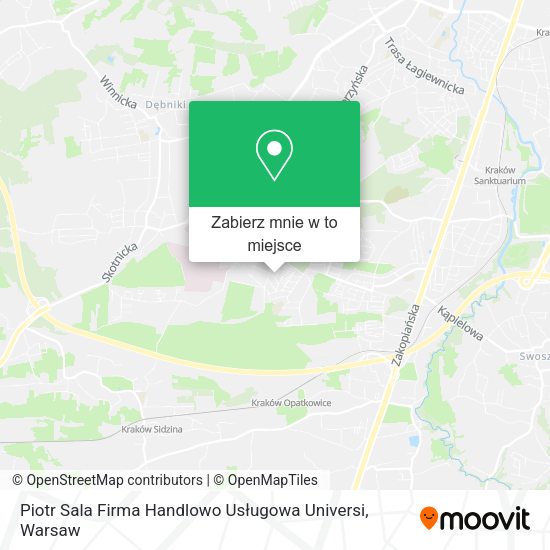 Mapa Piotr Sala Firma Handlowo Usługowa Universi