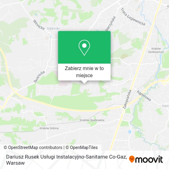 Mapa Dariusz Rusek Usługi Instalacyjno-Sanitarne Co-Gaz