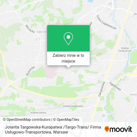 Mapa Jolanta Targowska-Kuropatwa /Targo-Trans/ Firma Usługowo-Transportowa