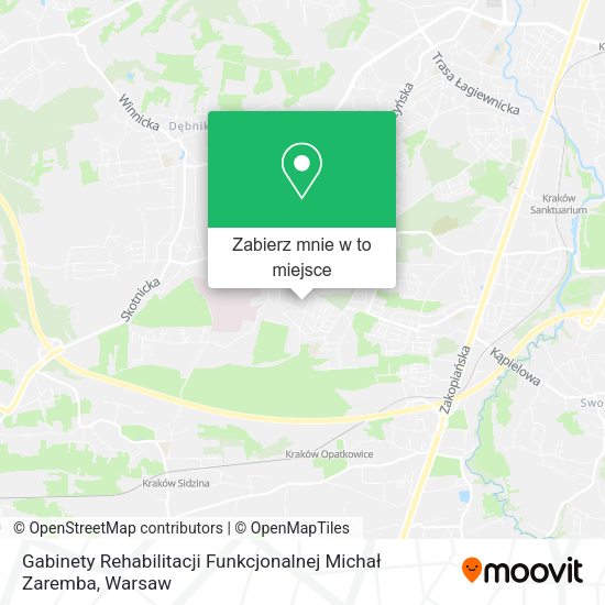 Mapa Gabinety Rehabilitacji Funkcjonalnej Michał Zaremba