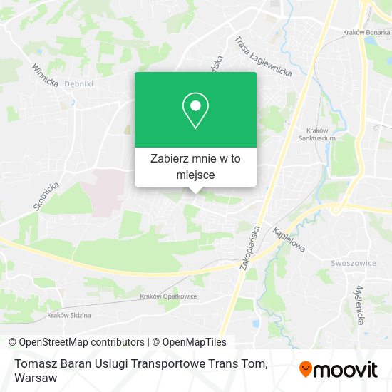 Mapa Tomasz Baran Uslugi Transportowe Trans Tom