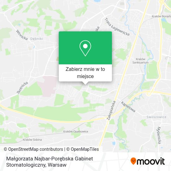 Mapa Małgorzata Najbar-Porębska Gabinet Stomatologiczny