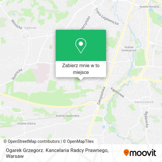 Mapa Ogarek Grzegorz. Kancelaria Radcy Prawnego