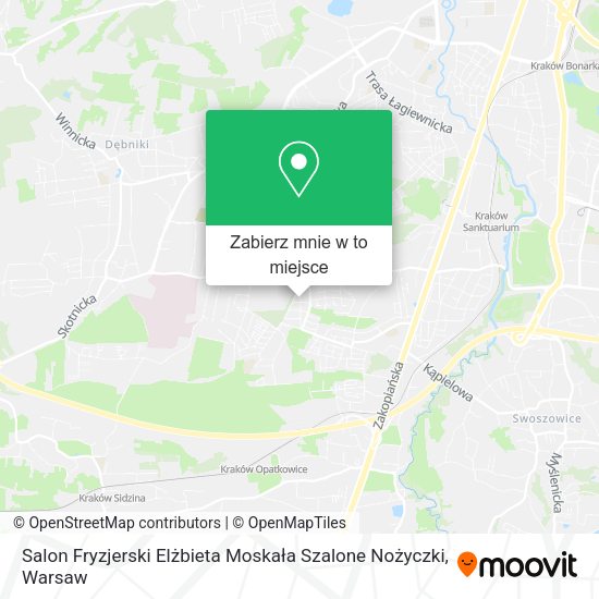 Mapa Salon Fryzjerski Elżbieta Moskała Szalone Nożyczki