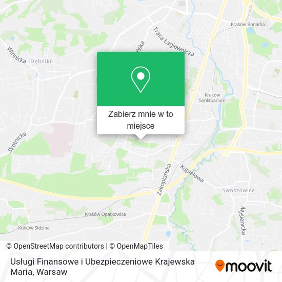 Mapa Usługi Finansowe i Ubezpieczeniowe Krajewska Maria