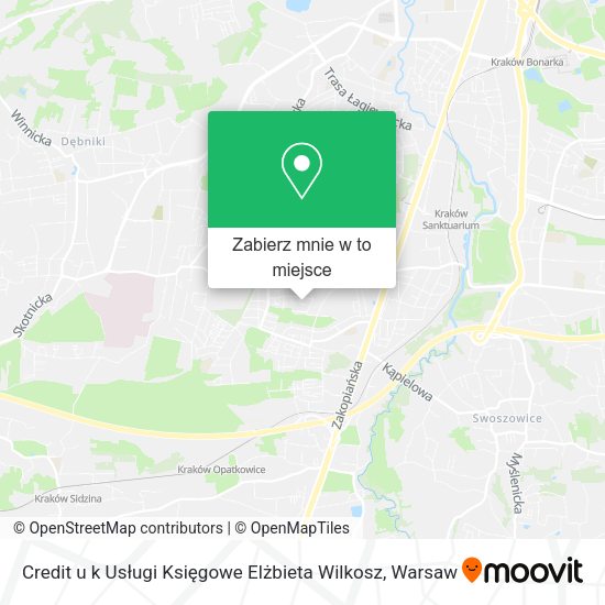 Mapa Credit u k Usługi Księgowe Elżbieta Wilkosz