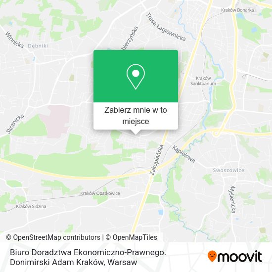 Mapa Biuro Doradztwa Ekonomiczno-Prawnego. Donimirski Adam Kraków