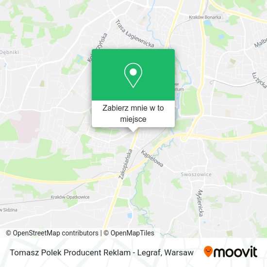 Mapa Tomasz Polek Producent Reklam - Legraf