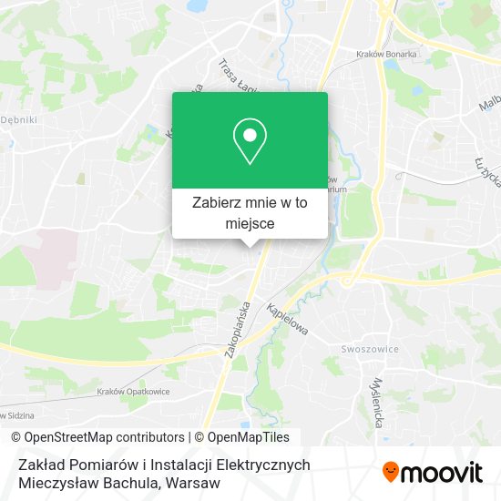 Mapa Zakład Pomiarów i Instalacji Elektrycznych Mieczysław Bachula