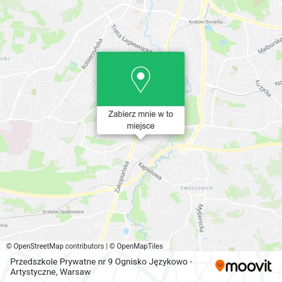 Mapa Przedszkole Prywatne nr 9 Ognisko Językowo - Artystyczne