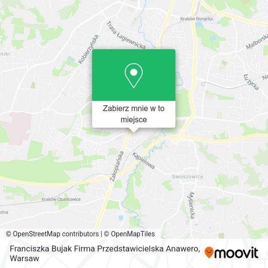 Mapa Franciszka Bujak Firma Przedstawicielska Anawero