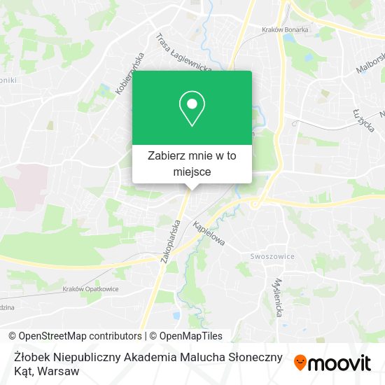 Mapa Żłobek Niepubliczny Akademia Malucha Słoneczny Kąt