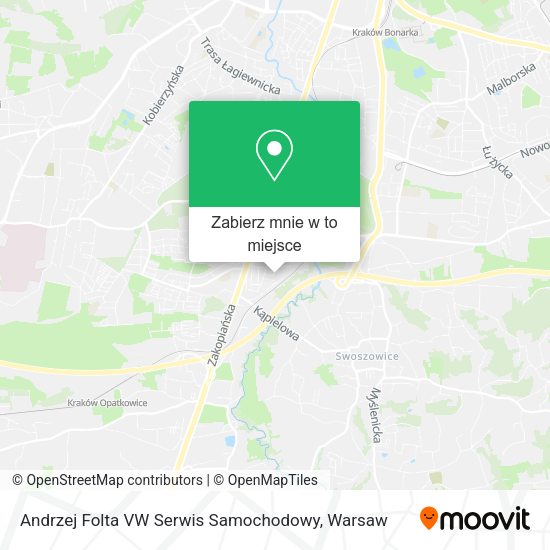 Mapa Andrzej Folta VW Serwis Samochodowy