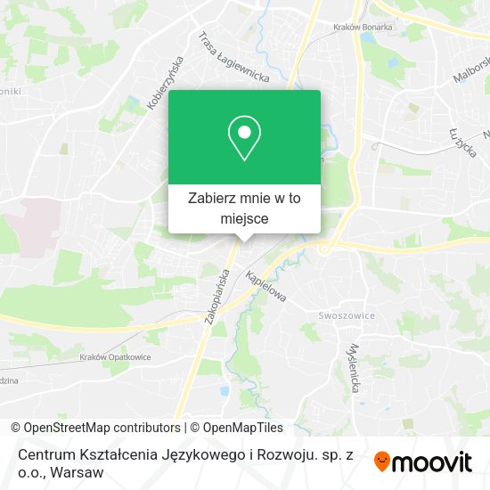 Mapa Centrum Kształcenia Językowego i Rozwoju. sp. z o.o.